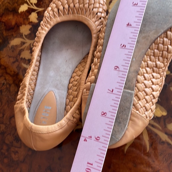 BLOCH ballet chic peach woven leather flats sz5.5 sz36 - Picture 5 of 7
